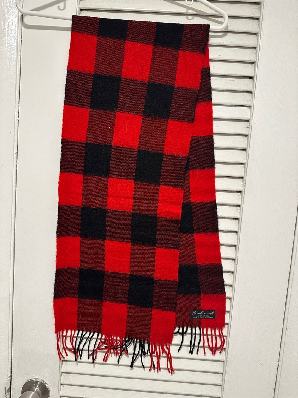 Carson Pirie Scott , Red and Black Buffalo Plaid Scarf - Unbranded